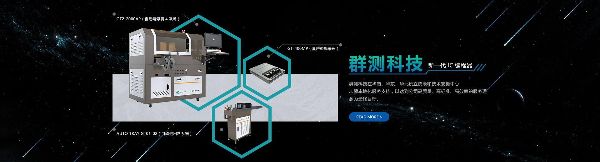 群测科技在华南、华东、华北设立烧录及技术支援中心，加强本地化服务支持，以达到公司高质量、高标准、高效率的服务理念为最终目标